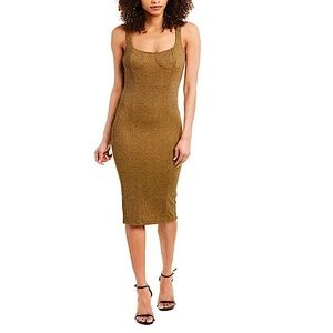 NWT CAPULET Lola bustier speckle bodycon midi dress size large new with tags